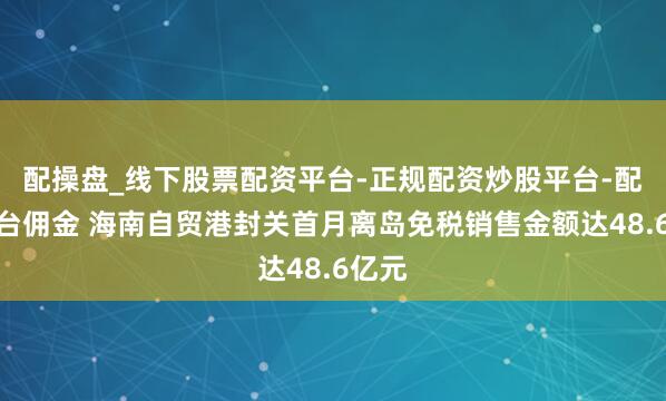 配操盘_线下股票配资平台-正规配资炒股平台-配资平台佣金 海南自贸港封关首月离岛免税销售金额达48.6亿元