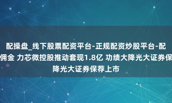 配操盘_线下股票配资平台-正规配资炒股平台-配资平台佣金 力芯微控股推动套现1.8亿 功绩大降光大证券保荐上市