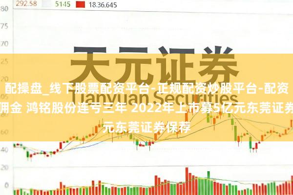 配操盘_线下股票配资平台-正规配资炒股平台-配资平台佣金 鸿铭股份连亏三年 2022年上市募5亿元东莞证券保荐