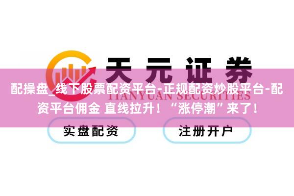 配操盘_线下股票配资平台-正规配资炒股平台-配资平台佣金 直线拉升！“涨停潮”来了！
