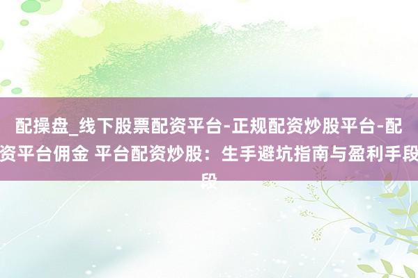配操盘_线下股票配资平台-正规配资炒股平台-配资平台佣金 平台配资炒股：生手避坑指南与盈利手段