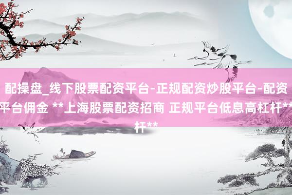 配操盘_线下股票配资平台-正规配资炒股平台-配资平台佣金 **上海股票配资招商 正规平台低息高杠杆**